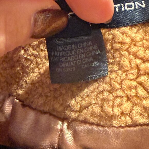 French Connection Faux Fur/Shearling Camel Coat Size XS - Picture 3 of 8